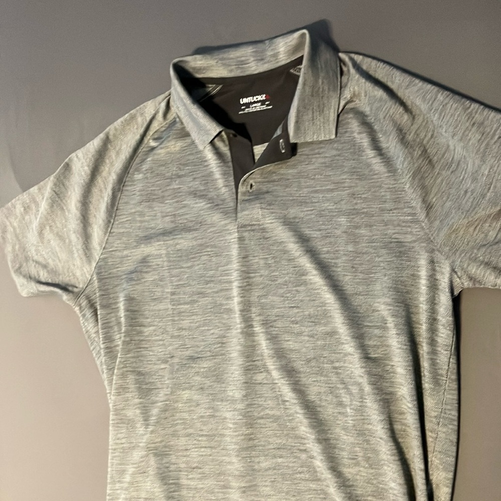 UNTUCKit Heather Light Gray Men's Polo
